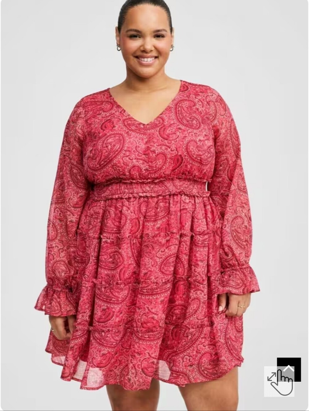 NWT Mini Lurex Chiffon Tiered Dress